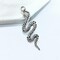 20 Pieces Alloy Snake Charms Mixed Smooth Metal Charms Pendants Accessory, DIY for Jewelry Making and Crafting(Silver)